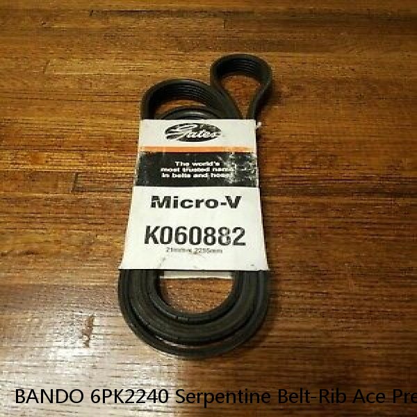 BANDO 6PK2240 Serpentine Belt-Rib Ace Precision Engineered V-Ribbed Belt  #1 image